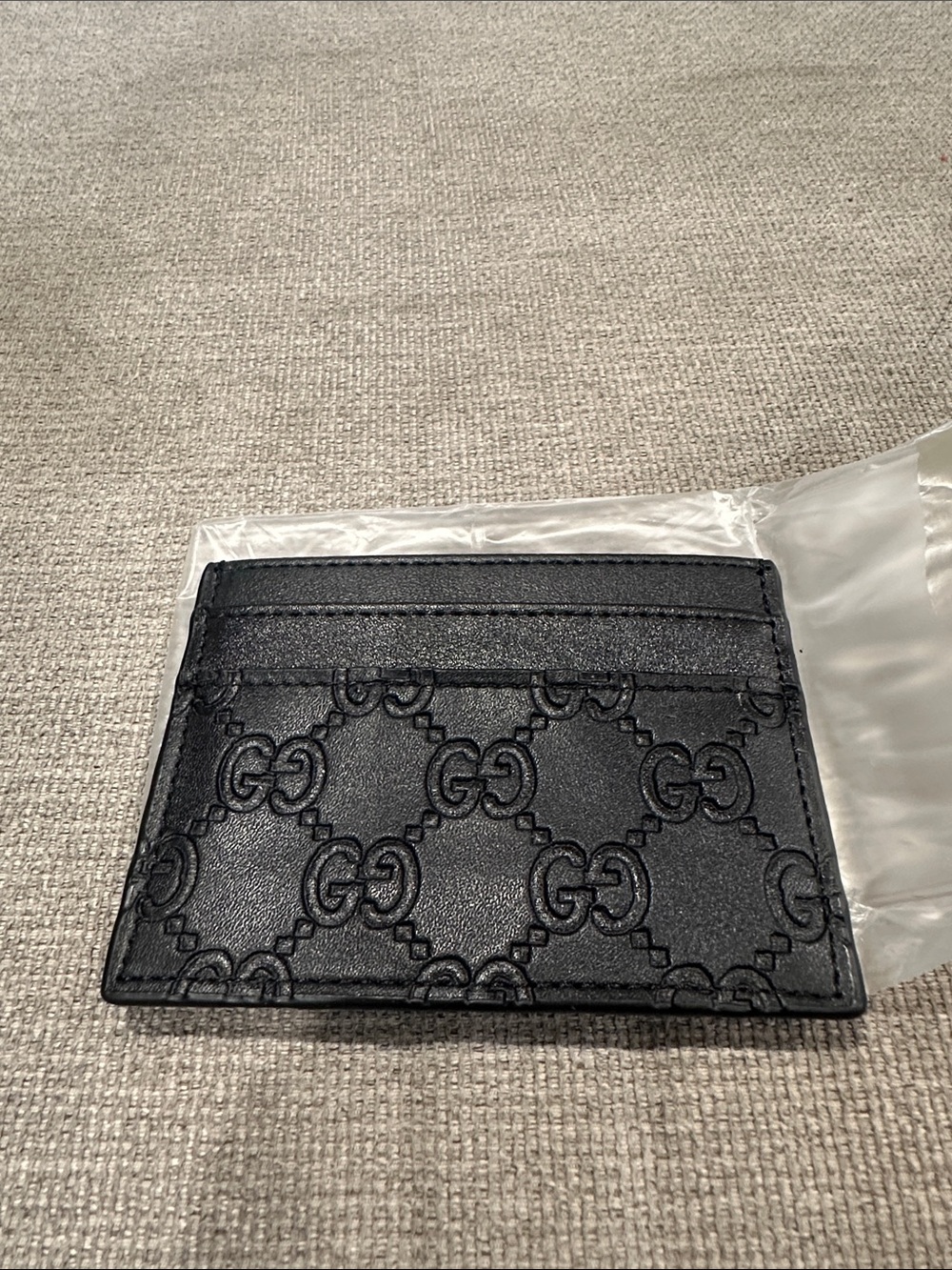 Black Embossed  Card Holder